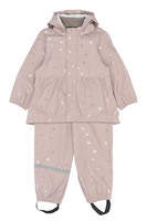 Regntøj Glitter PU m. Seler - Bow Foil AOP