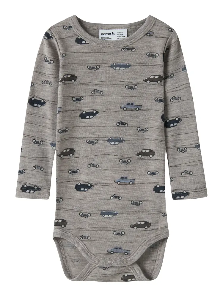 Name It Wang Uld Rib Langærmet Body - Satellite - 80 billede