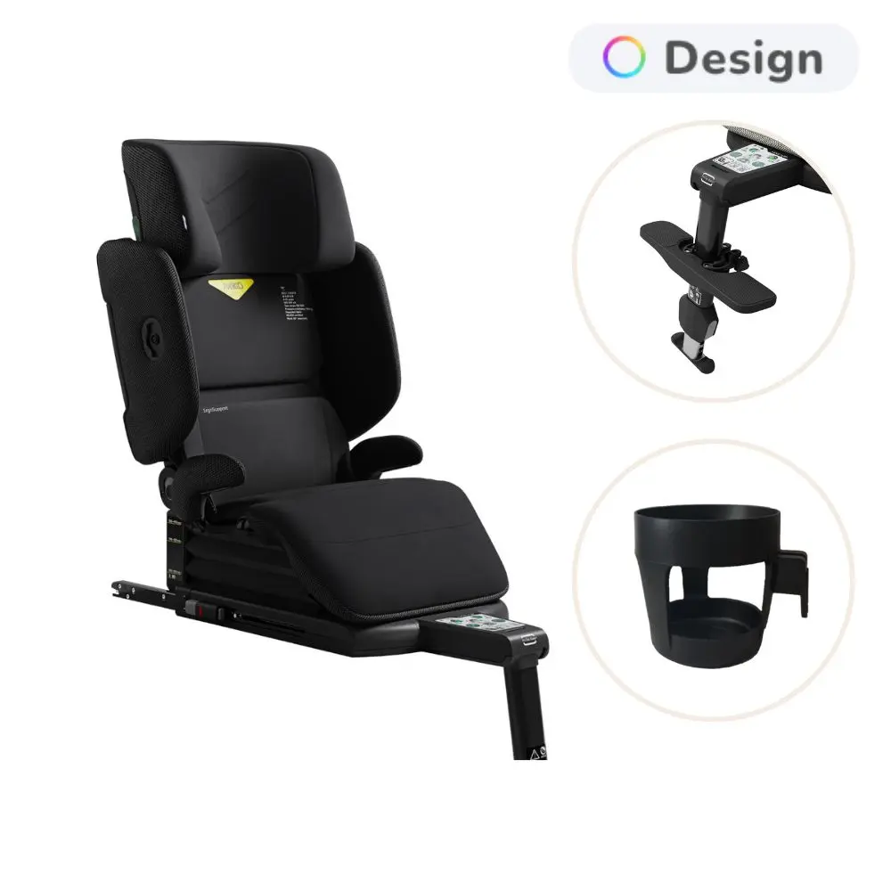 Axkid Up Autostol Inkl. Fodstøtte Og Kopholder - Coastal Storm Black