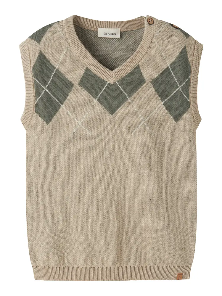 Lil' Atelier Ronan Vest - White Pepper - 104