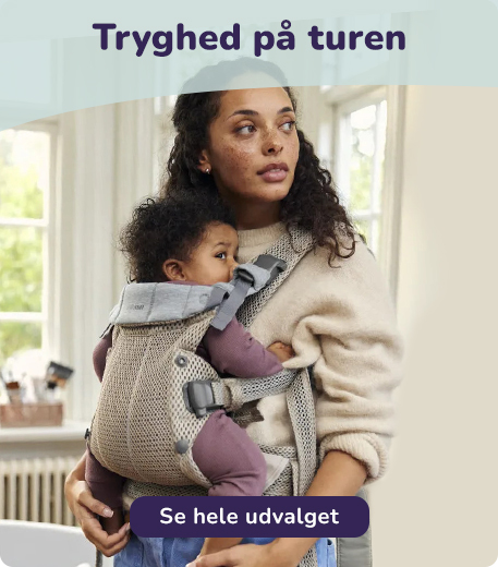 Tryghed på turen med bæreseler og vikler