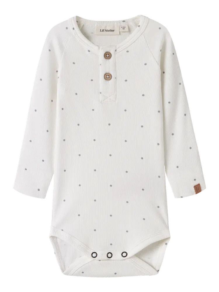 Lil' Atelier Gago Kip Langærmet Slim Body - Coconut Milk - 68 billede