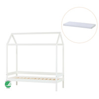 ECO Comfort Husseng med madras - 70x160 cm. - hvid