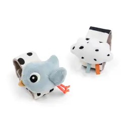 Done By Deer Håndledsranglesæt - 2-pak - Happy Clouds - Blå