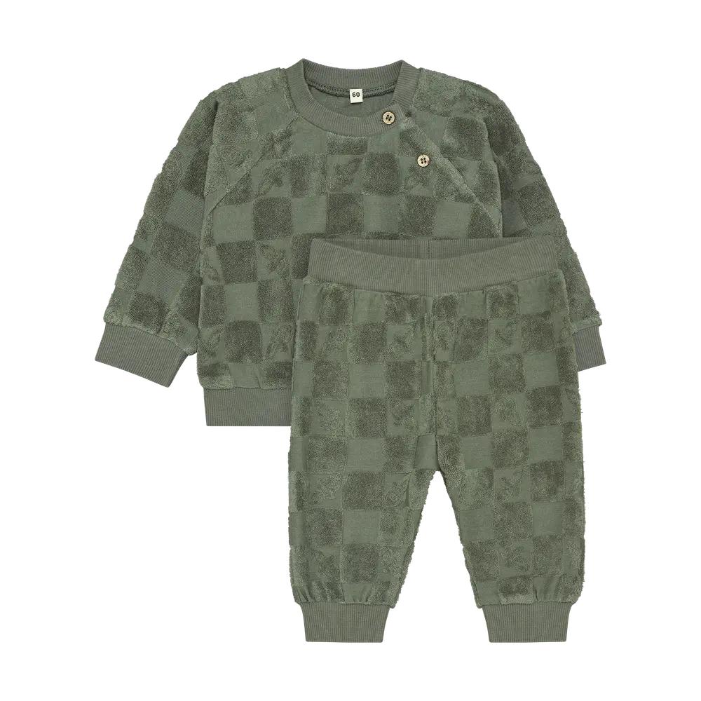 BeKids Sweatshirt og Sweatpants Sæt - Four Leaf Clover - 100