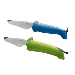 Kinderkitchen Børnekokkeknive 2 stk. - Grøn/Blå