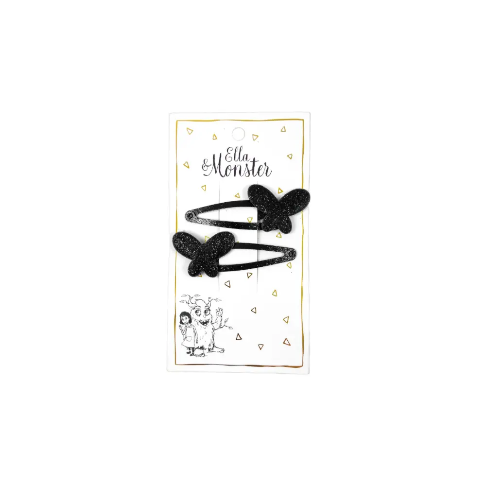 Hårclips Black Butterfly