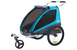 Thule Coaster XT - Cykeltrailer til 2 børn - Sort/Turkis