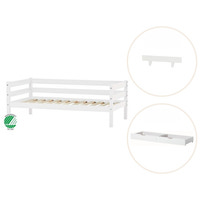 ECO Comfort Juniorseng hvid, med sengehest og skuffesæt