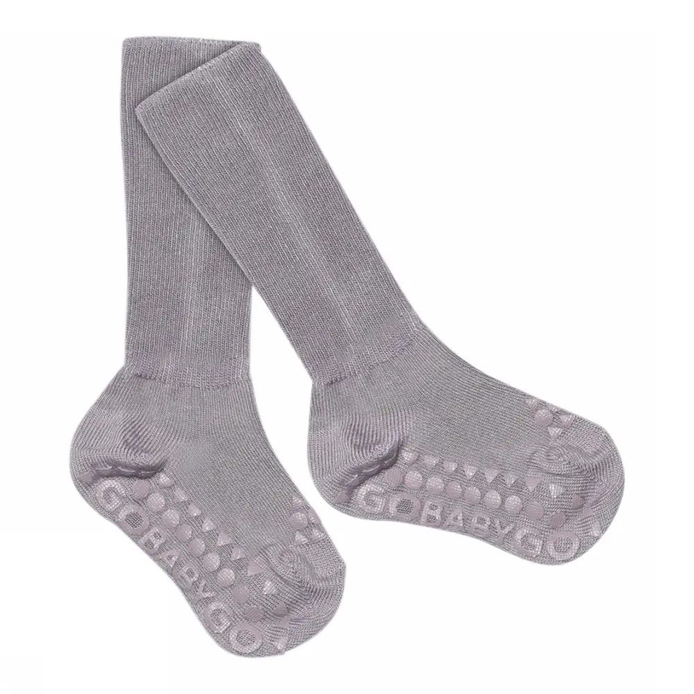 GoBabyGo Skridsikre Strømper - Viscose/Bamboo - Lavender Grey