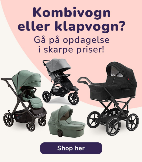 Find kombivogne og klapvogne til skarpe priser hos BabySam