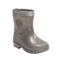 Perlask Gummistøvler - Silver