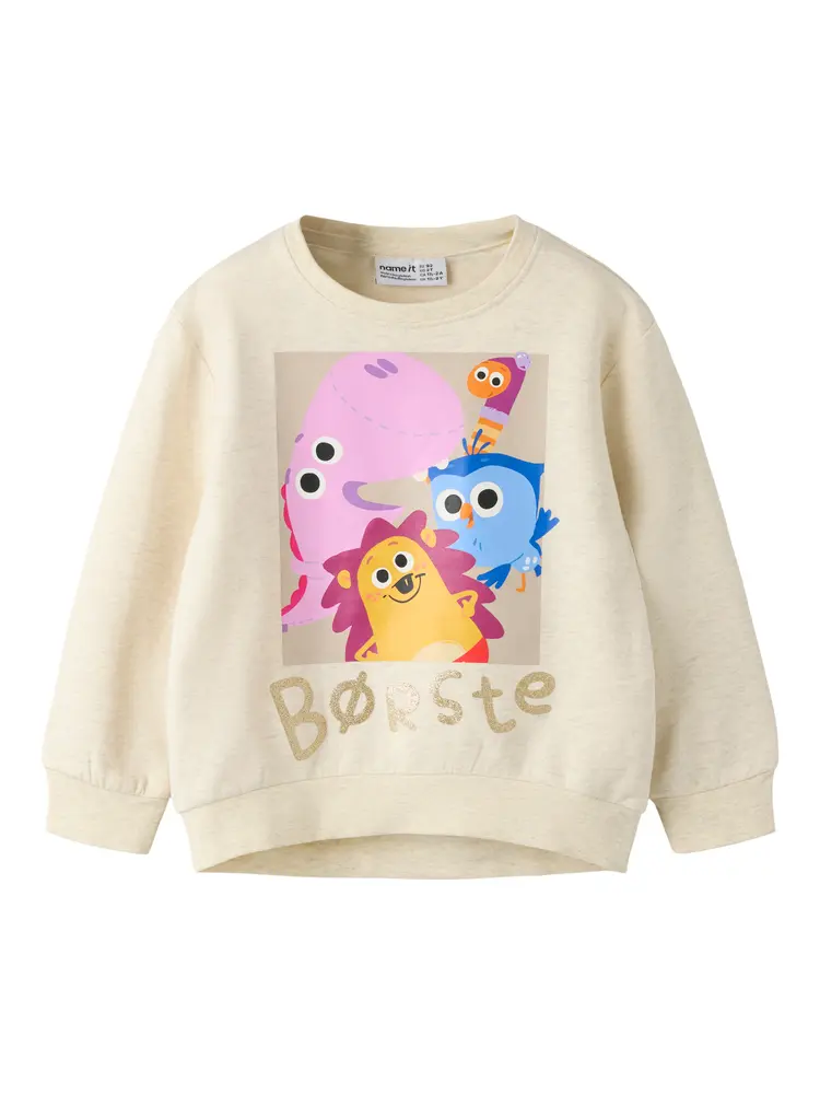 Name It Absa Børste Sweatshirt - Peyote Melange - 110