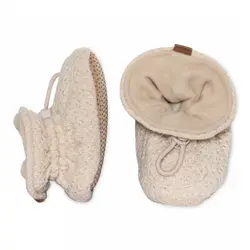 Strikket Glitter Hjemmesko - Ecru - 22/23