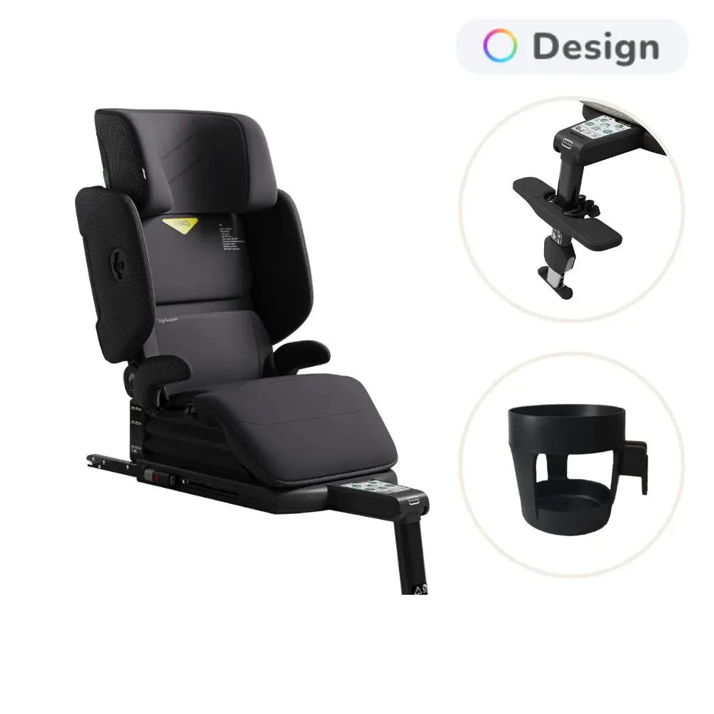 Axkid Up Autostol Inkl. Fodstøtte Og Kopholder - Arctic Mist Grey