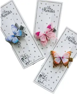 Hårclips Butterfly Dream 6 Pcs 3 Colors