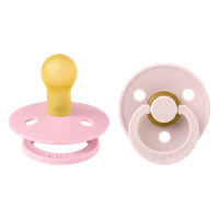 BIBS Sut 2 pk Latex Str 1 - Petal Babypink