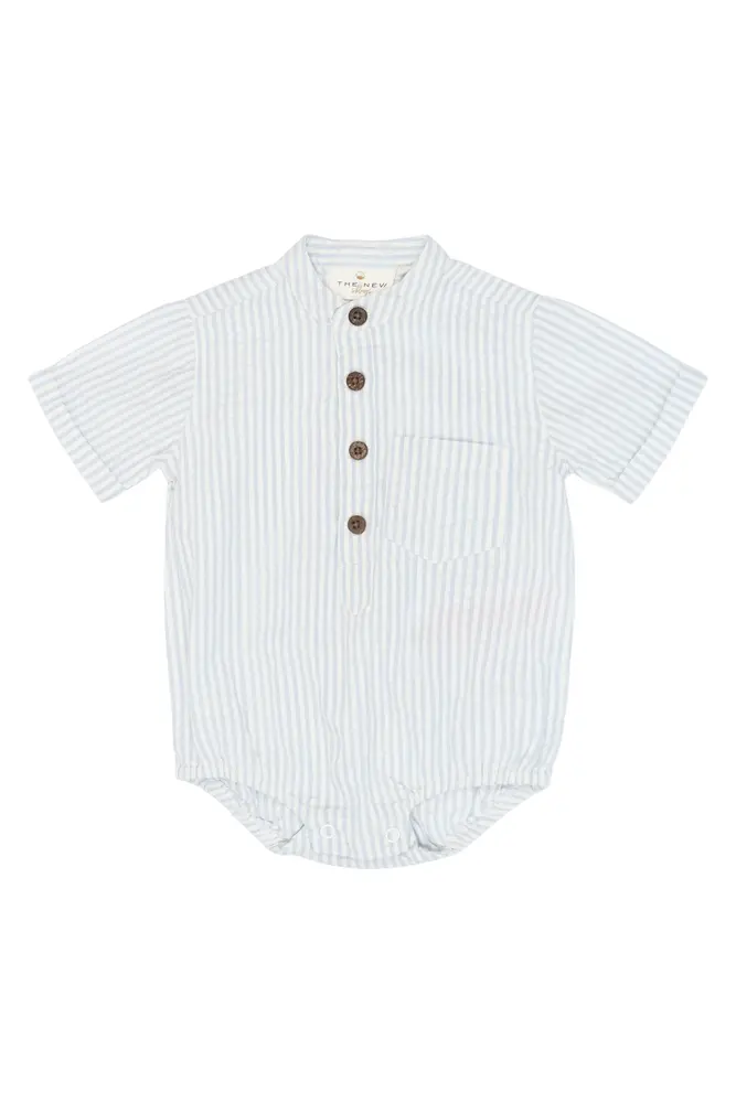 Toby Kortærmet Body - Heather Striped - 56