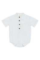 Toby Kortærmet Body - Heather Striped
