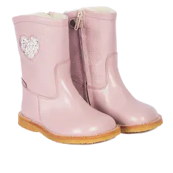 Vandafvisende TEX-støvle med glitterhjerte - MAUVE - 28