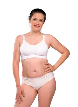 Sømløs Amme BH Med Indlæg - White - L