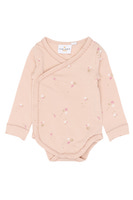 Tova Langærmet Wrap Body - Peach Whip AOP