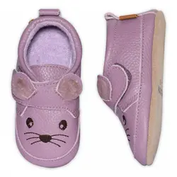 Musse Læder Slippers - Heather Mauve - 16/19