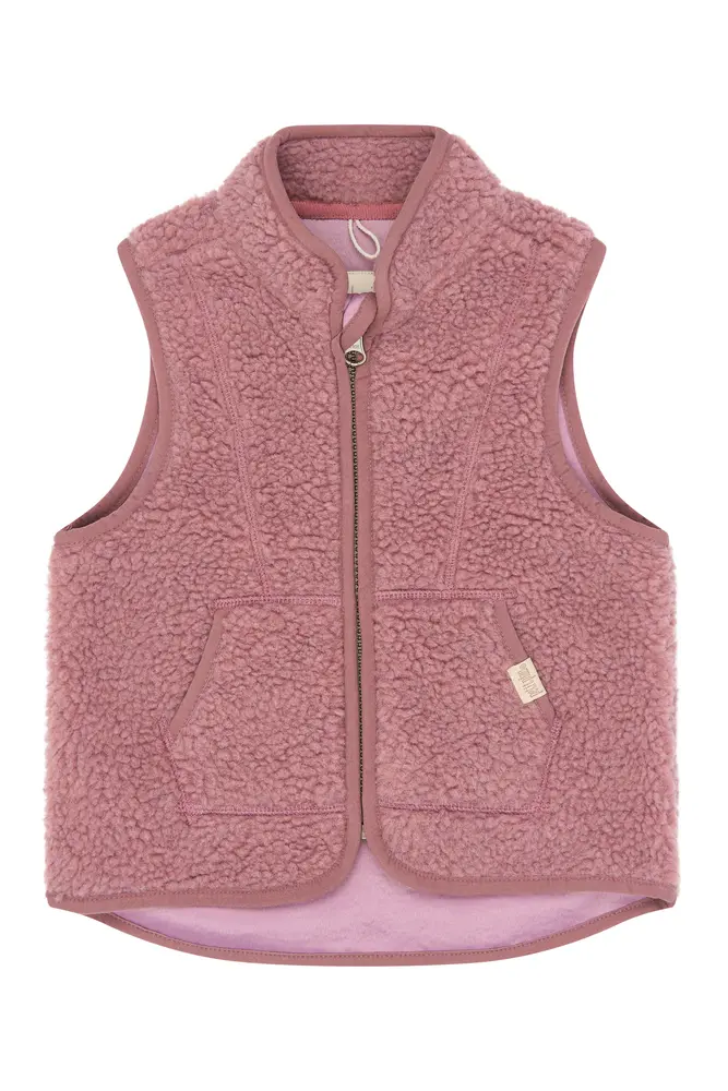 Petit Piao Desino Fleece Vest - Nostalgic Rose - 98 CM