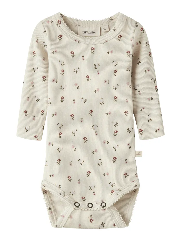 Lil' Atelier Gago Langærmet Body Slim - Turtledove - 62