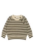 Striksweater - Dark Off White/Dusty Moss