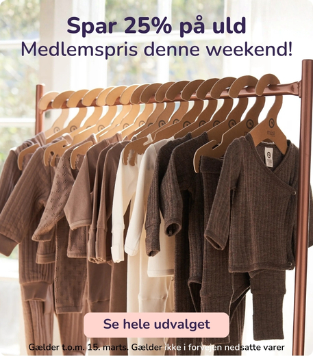 Spar 25% på uld denne weekend. Medlemspris