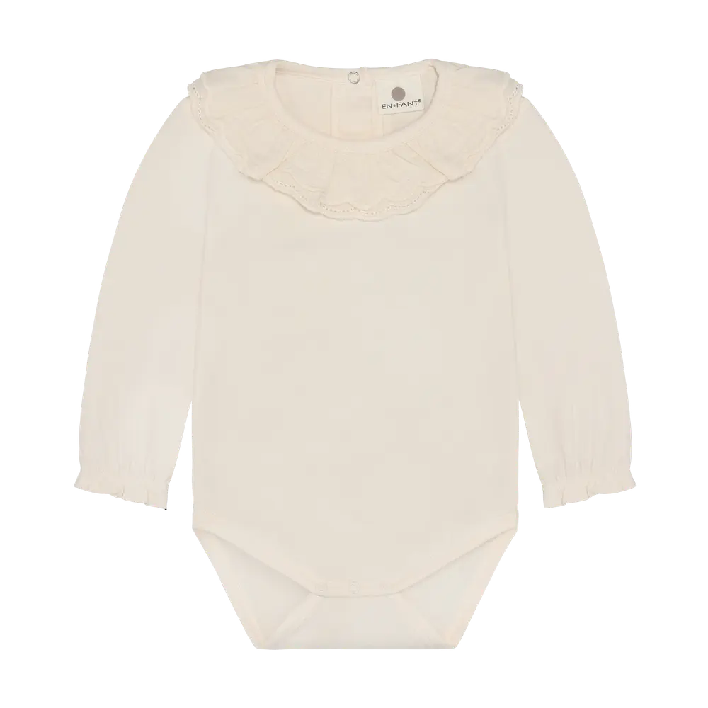 En Fant Langærmet Body - Pearled Ivory - 56