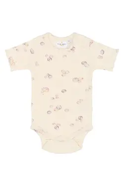 Tamma Kortærmet Rib Body - Gardenia AOP - 80