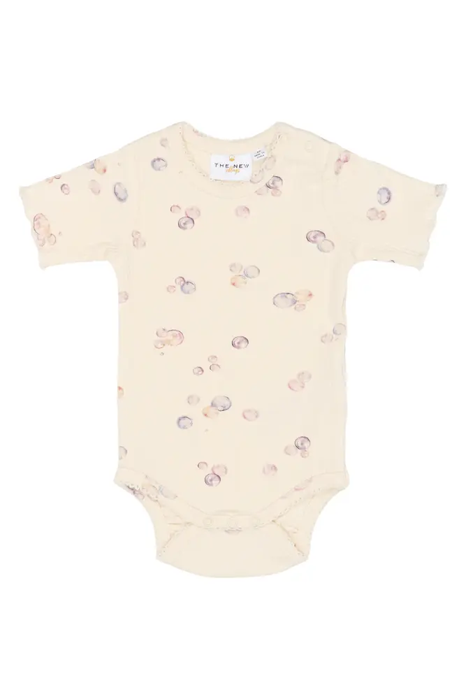 Tamma Kortærmet Rib Body - Gardenia AOP - 56