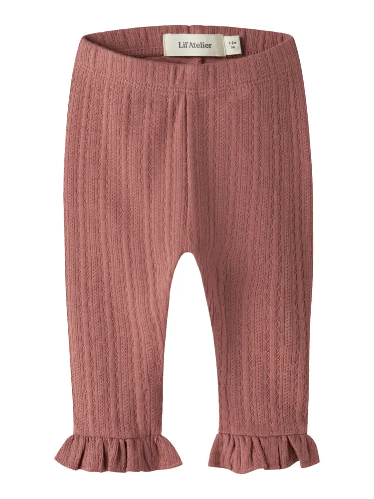 Lil' Atelier Onela Slim Leggings - Withered Rose - 56