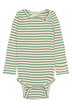 Petit Piao Body l/æ - Rib/Modal - PPSky - Frosty Spruce Striped