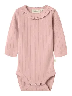 Lil Atelier Body l/æ - NbfRachel - Noos - Misty Rose m. Hulmønst