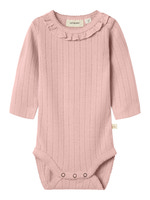 Rachel nis langærmet slim body - Misty rose