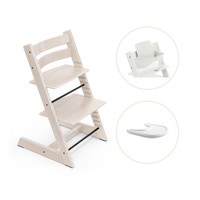 Tripp Trapp Højstol Bøg Inkl. Babysæt Og Tray - Whitewash