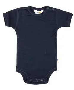 Kort Ærmet Body i Rib - Marine - 90