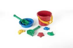 Dantoy - Strandsæt Til Børn - Inkl. Spand, Si, Skovl, Rive - 8 Dele