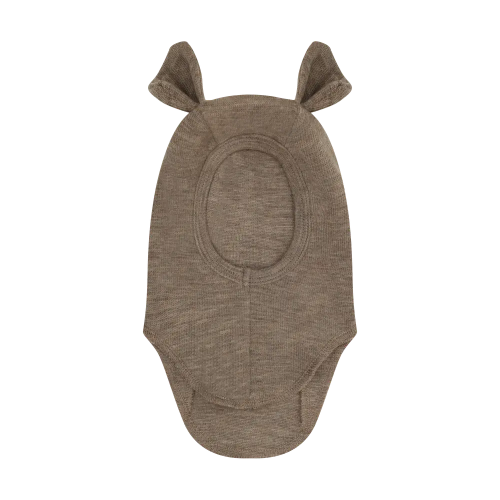 Huttelihut Elefanthue - Uld - 1-lags - Savannah Melange m. Ører