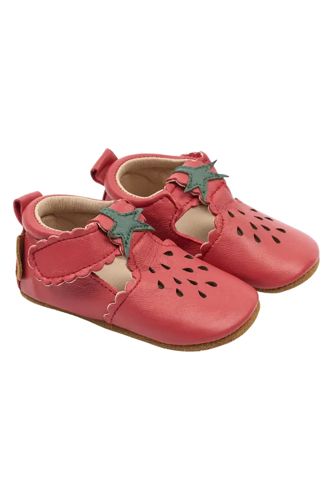 Prewalker Læder Sandal 3D-Jordbær - Canyon Rose - 0-6 MDR.