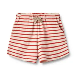 Kalle jersey shorts - red stripe - 122