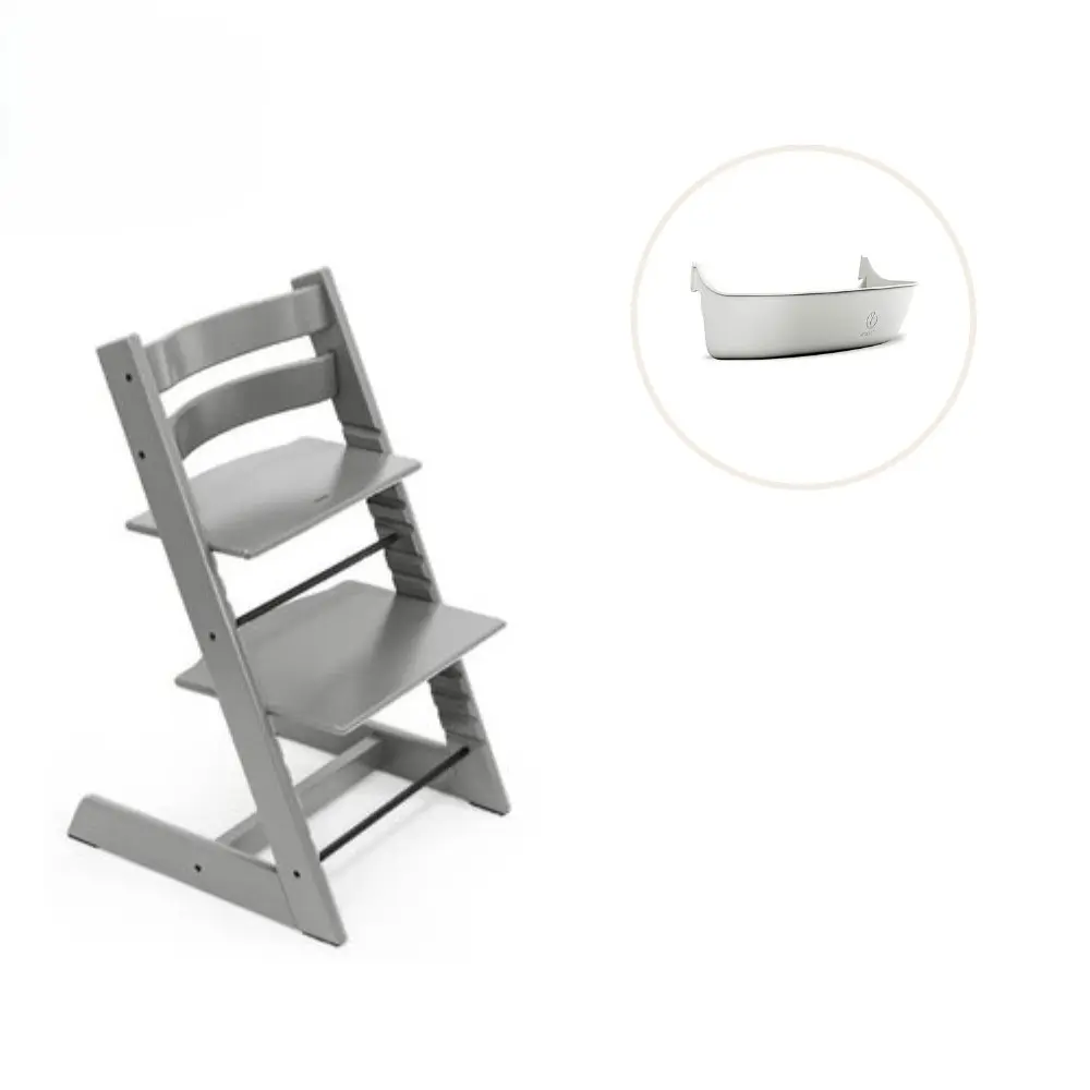 product-Højstol inkl. storage opbevaring - storm grå