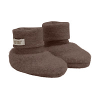 Uld Fleece Footies - Brown melange