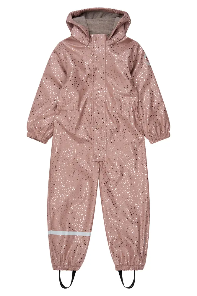 Mikk-Line Regndragt M. Fleece - Foil Dot - 74