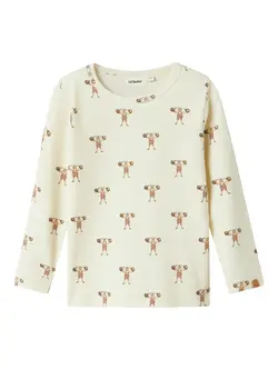 Lil' Atelier Bluse - Rib - NmmLavo - Turtledove/Strong Man