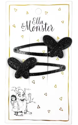 Hårclips Black Butterfly