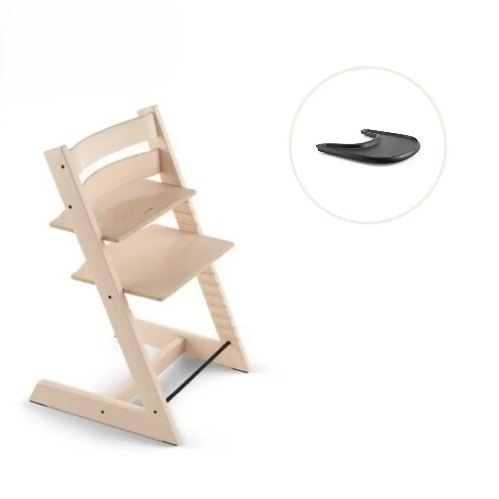product-Højstol inkl. tray - natur/sort